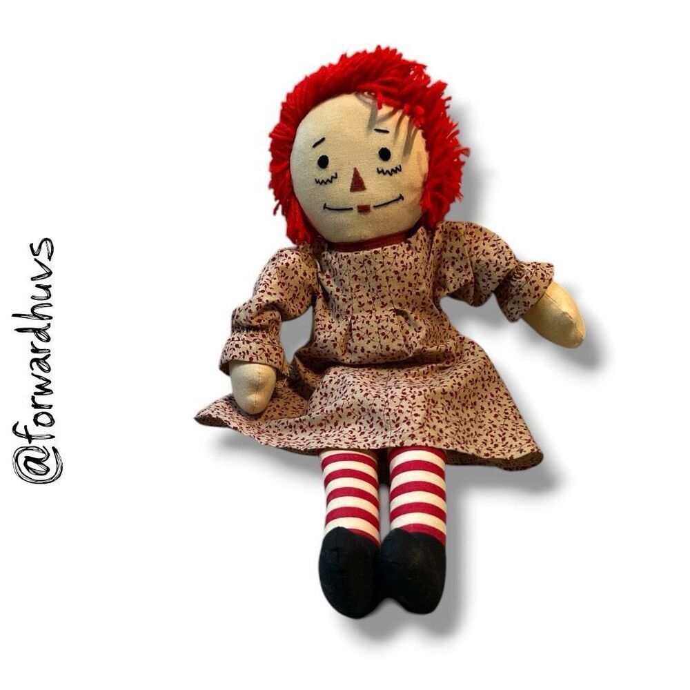 Hand‑Sewn Raggedy‑Style Cloth Doll – 15” – Signed Dorothy Lundquist 2007